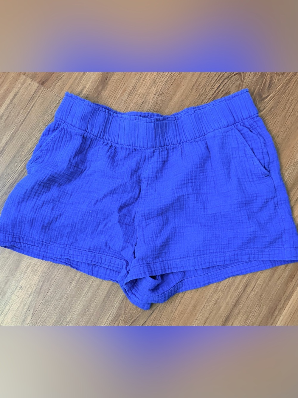 Sonoma Royal Blue 100% Cotton Woman’s Size XL Relaxed Fit Pull On Shorts